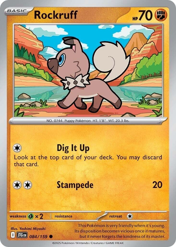 Image for Rockruff (084/159) (SV09: Journey Together) - Pokemon