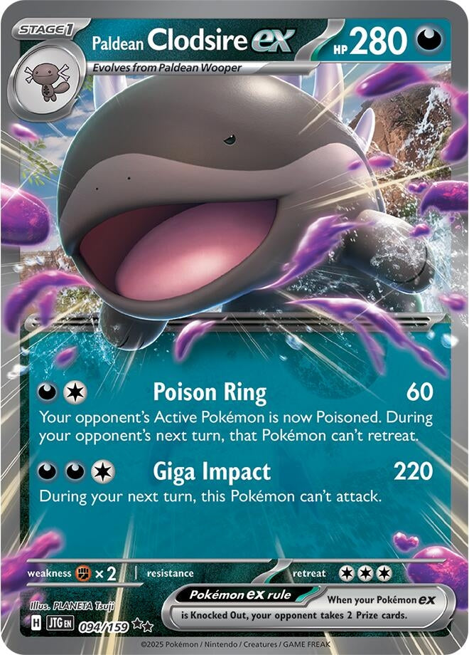 Image for Paldean Clodsire ex (094/159) (SV09: Journey Together) - Pokemon