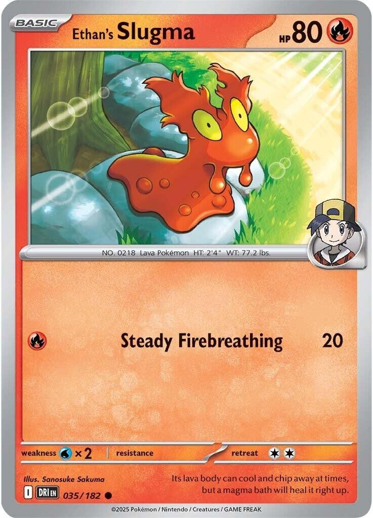 Image for Ethan's Slugma (035/182) (SV10: Destined Rivals) - Pokemon