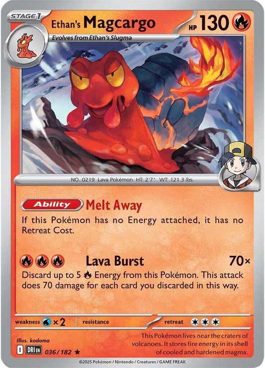 Image for Ethan's Magcargo (036/182) (SV10: Destined Rivals) - Pokemon