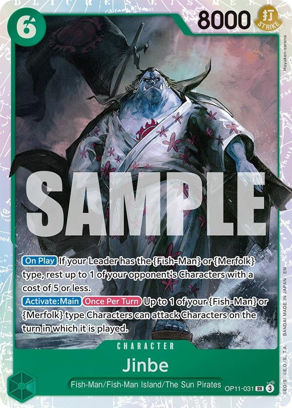Image for Jinbe (031) (OP11-031) (A Fist of Divine Speed) (OP11) - One Piece Card Game