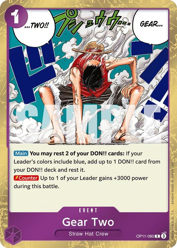 Image for Gear Two (OP11-080) (A Fist of Divine Speed) (OP11) - One Piece Card Game
