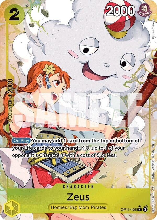 Image for Zeus (Alternate Art) (OP11-106) (A Fist of Divine Speed) (OP11) - One Piece Card Game