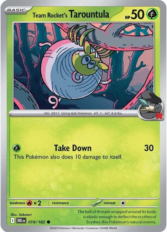 Image for Team Rocket's Tarountula (019/182) (SV10: Destined Rivals) - Pokemon