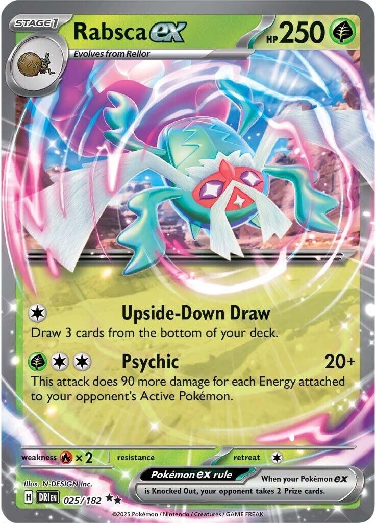 Image for Rabsca ex (025/182) (SV10: Destined Rivals) - Pokemon