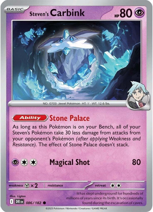 Image for Steven's Carbink (086/182) (SV10: Destined Rivals) - Pokemon
