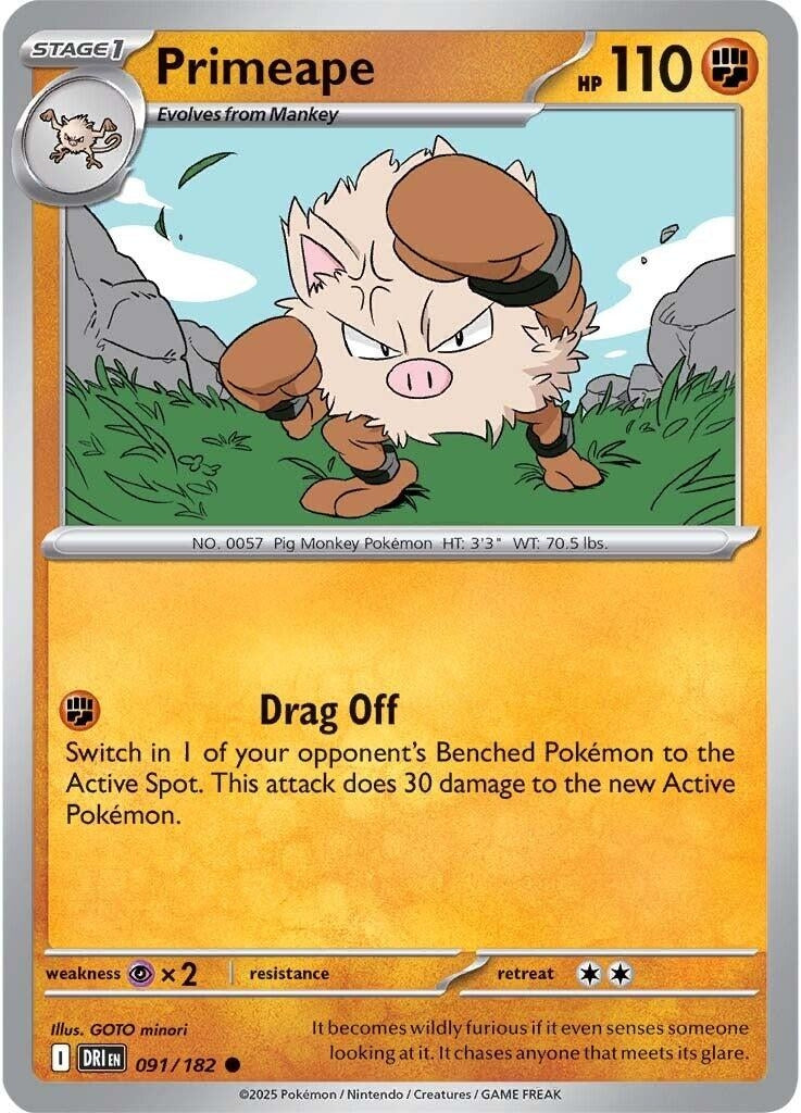 Image for Primeape (091/182) (SV10: Destined Rivals) - Pokemon