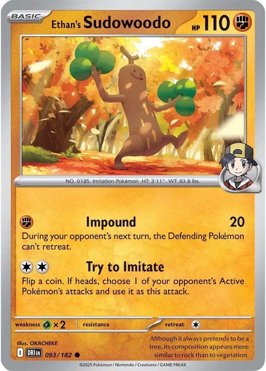 Image for Ethan's Sudowoodo (093/182) (SV10: Destined Rivals) - Pokemon