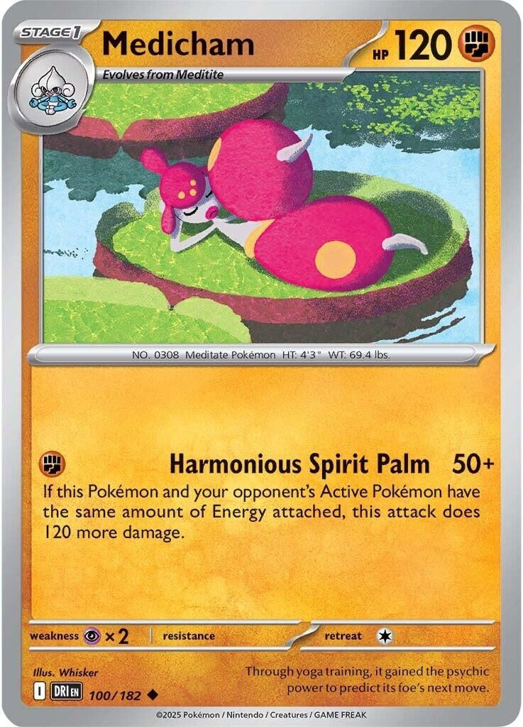 Image for Medicham (100/182) (SV10: Destined Rivals) - Pokemon