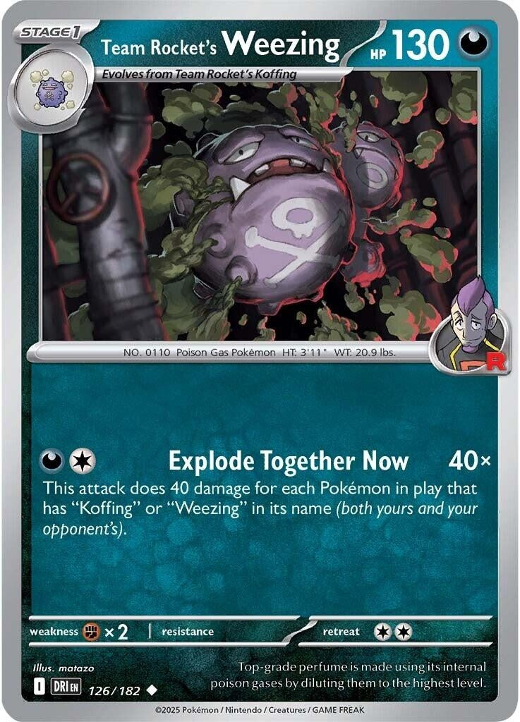 Image for Team Rocket's Weezing (126/182) (SV10: Destined Rivals) - Pokemon