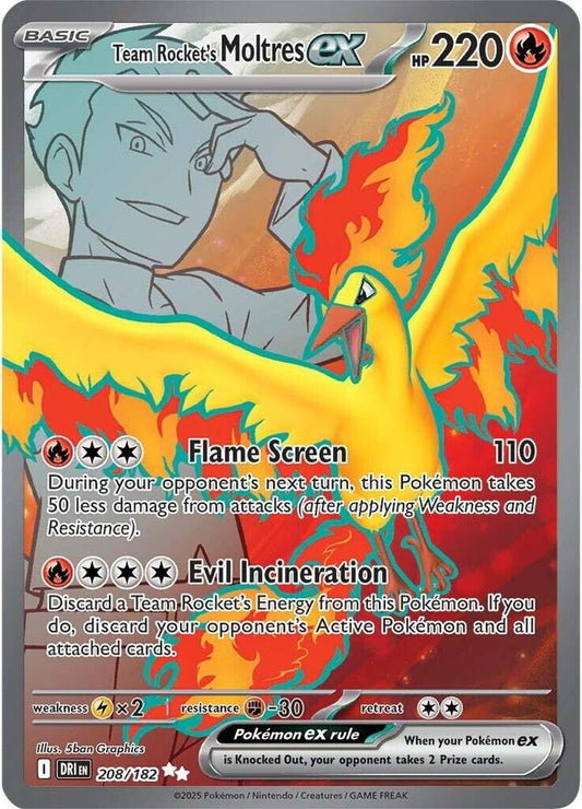 Team Rocket's Moltres ex - 208/182 - SV10: Destined Rivals (DRI)