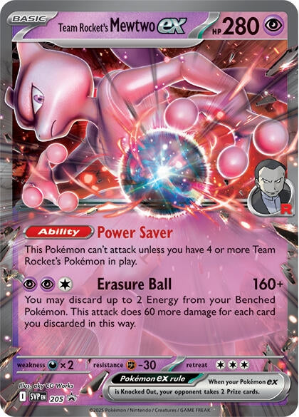 Image for Team Rocket's Mewtwo ex (205) (SV: Scarlet & Violet Promo Cards) - Pokemon