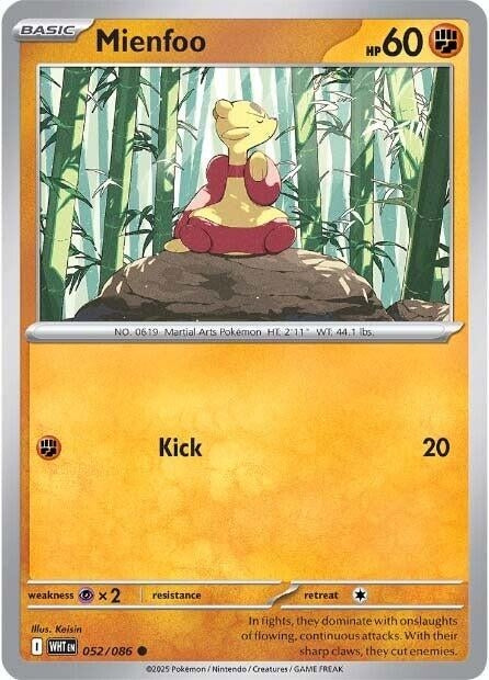 Image for Mienfoo (052/086) (SV: White Flare) - Pokemon
