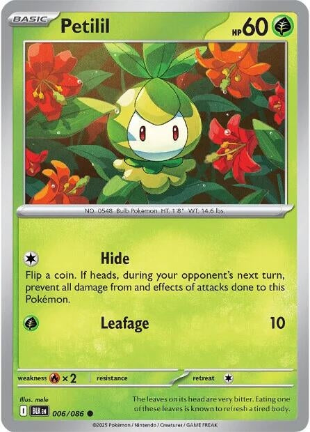 Image for Petilil (006/086) (SV: Black Bolt) - Pokemon