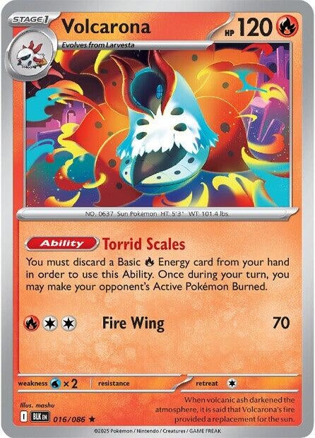 Image for Volcarona (016/086) (SV: Black Bolt) - Pokemon