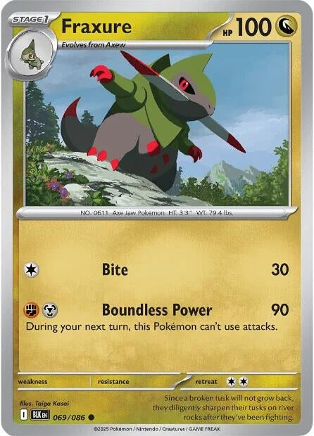 Image for Fraxure (069/086) (SV: Black Bolt) - Pokemon