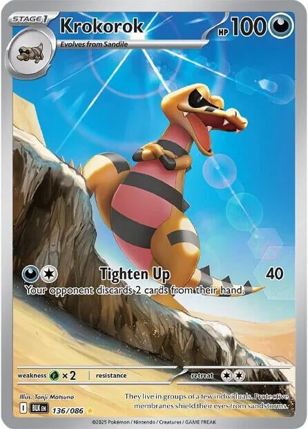 Image for Krokorok (136/086) (SV: Black Bolt) - Pokemon