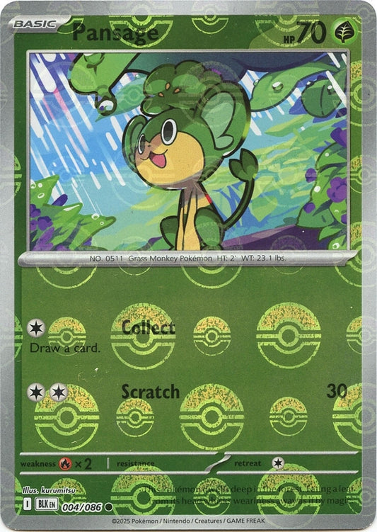 Image for Pansage (Poke Ball Pattern) (004/086) (SV: Black Bolt) - Pokemon