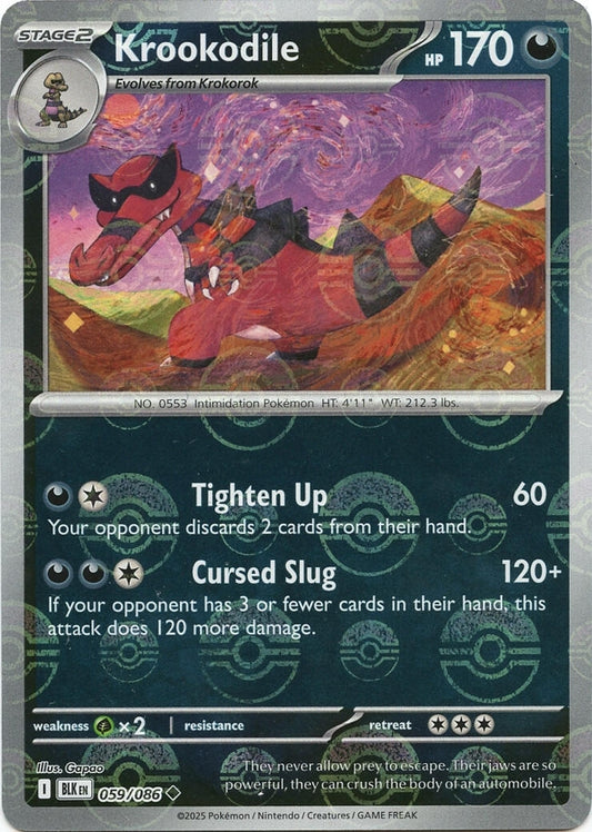 Image for Krookodile (Poke Ball Pattern) (059/086) (SV: Black Bolt) - Pokemon