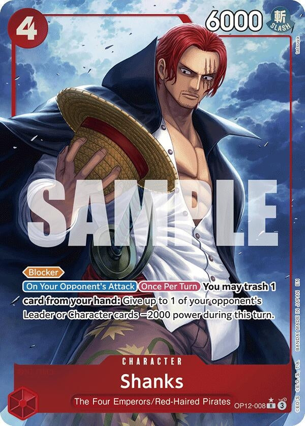 Image for Shanks (008) (Alternate Art) (OP12-008) (Legacy of the Master) (OP12) - One Piece Card Game