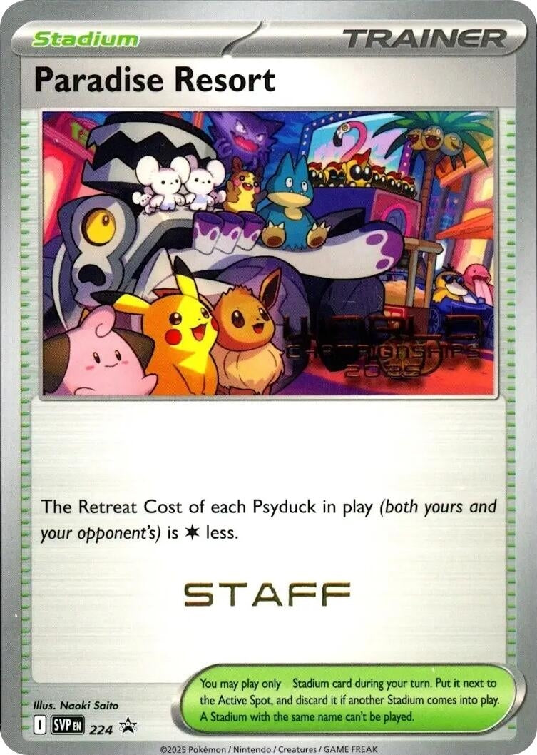 Image for Paradise Resort - 224 (World Championships 2025) [Staff] (224) (SV: Scarlet & Violet Promo Cards) - Pokemon