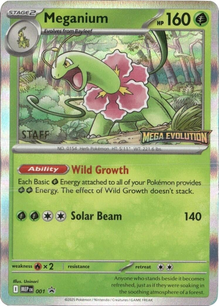 Image for Meganium - 001 [Staff] (001) (ME: Mega Evolution Promo) (MEP) - Pokemon