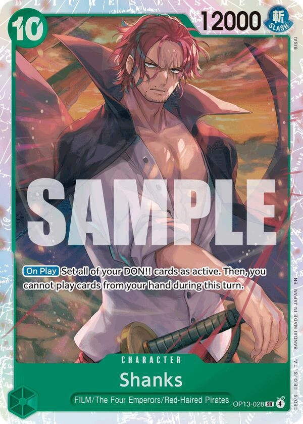 Image for Shanks (028) (OP13-028) (Carrying On His Will) (OP13) - One Piece Card Game