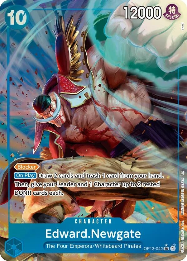 Image for Edward.Newgate (Alternate Art) (OP13-042) (Carrying On His Will) (OP13) - One Piece Card Game