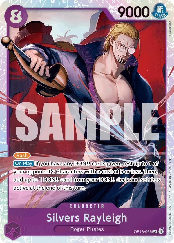 Image for Silvers Rayleigh (OP13-066) (Carrying On His Will) (OP13) - One Piece Card Game