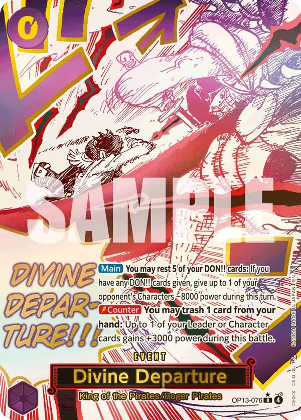 Image for Divine Departure (Alternate Art) (OP13-076) (Carrying On His Will) (OP13) - One Piece Card Game