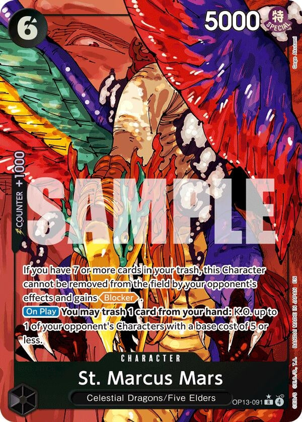 Image for St. Marcus Mars (Alternate Art) (OP13-091) (Carrying On His Will) (OP13) - One Piece Card Game