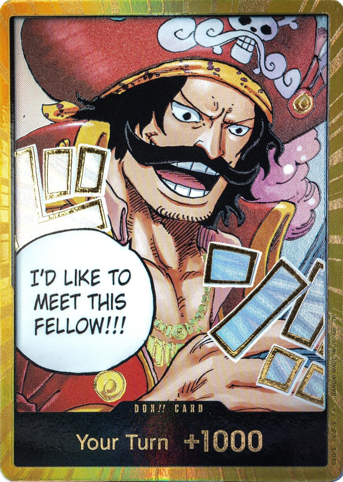 Image for DON!! Card (Gol.D.Roger) (Gold) (Carrying On His Will) (OP13) - One Piece Card Game