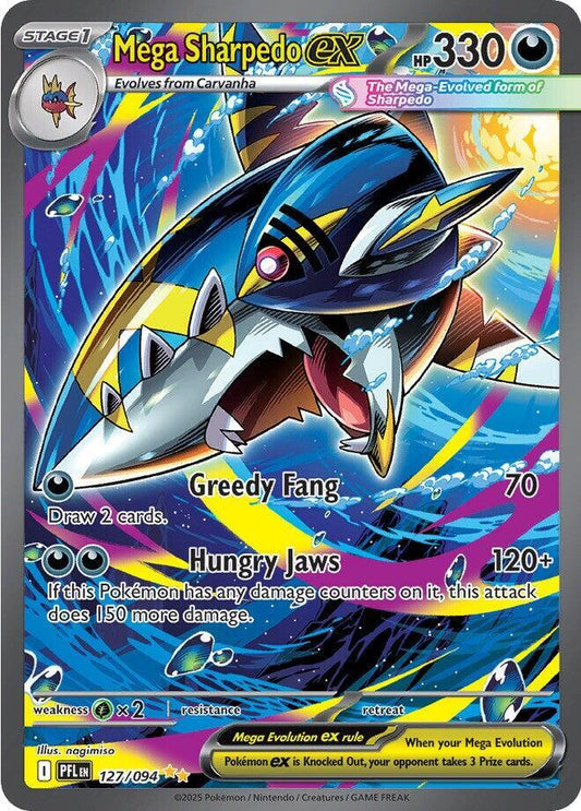 Mega Sharpedo ex - 127/094 - ME02: Phantasmal Flames (PFL)