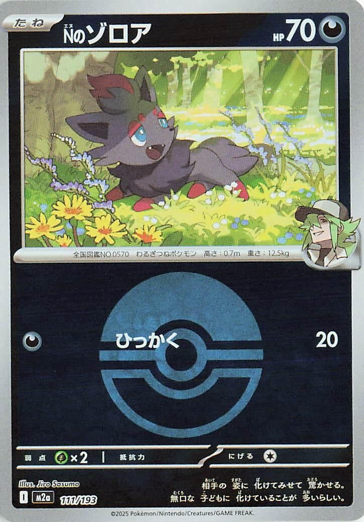N's Zorua (Poke Ball Pattern) (111/193) (M2a: High Class Pack: MEGA Dream ex)