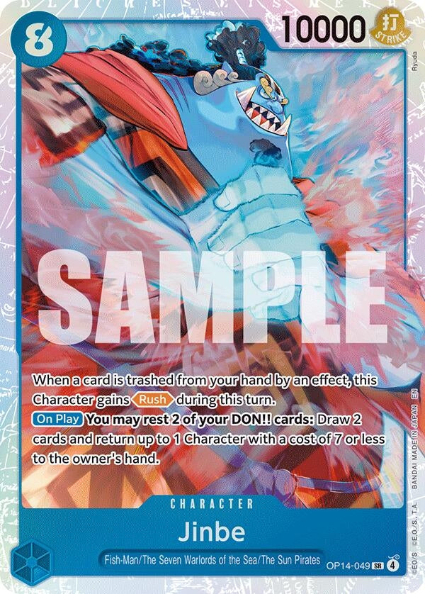 Image for Jinbe - OP14-049 (OP14-049) (The Azure Sea's Seven) (OP14) - One Piece Card Game