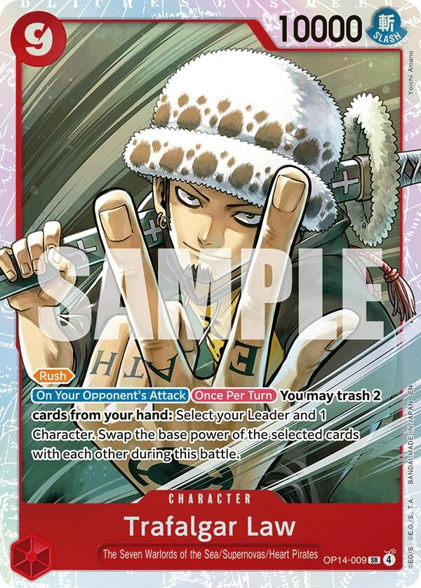 Image for Trafalgar Law - OP14-009 (OP14-009) (The Azure Sea's Seven) (OP14) - One Piece Card Game