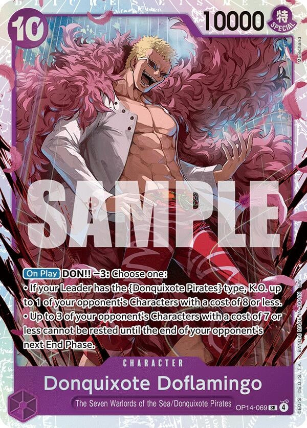 Image for Donquixote Doflamingo - OP14-069 (OP14-069) (The Azure Sea's Seven) (OP14) - One Piece Card Game
