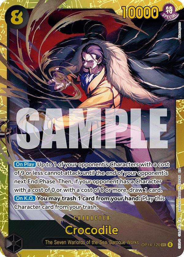 Image for Crocodile - OP14-120 (OP14-120) (The Azure Sea's Seven) (OP14) - One Piece Card Game