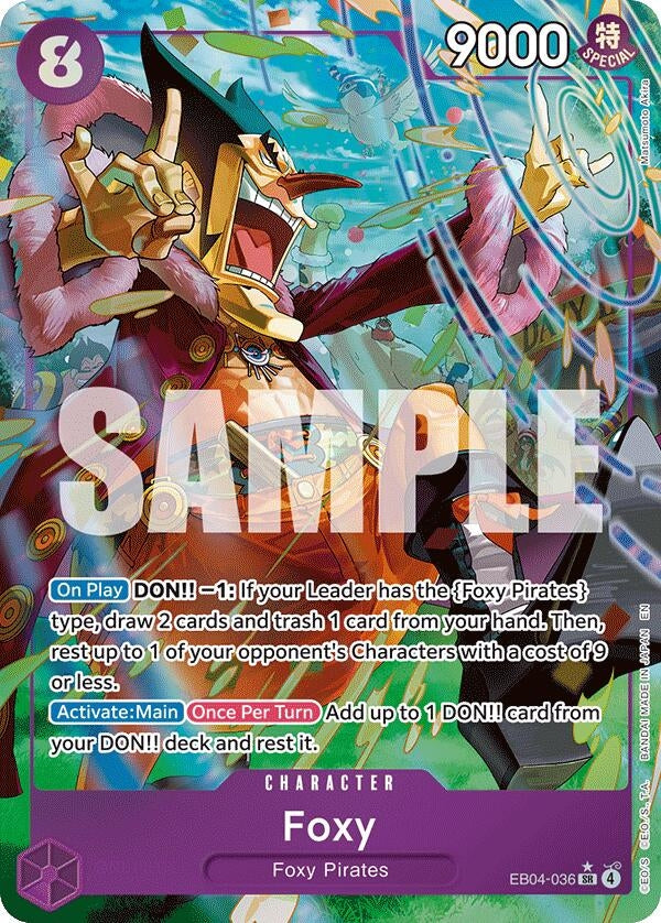 Image for Foxy (Alternate Art) (EB04-036) (The Azure Sea's Seven) (OP14) - One Piece Card Game