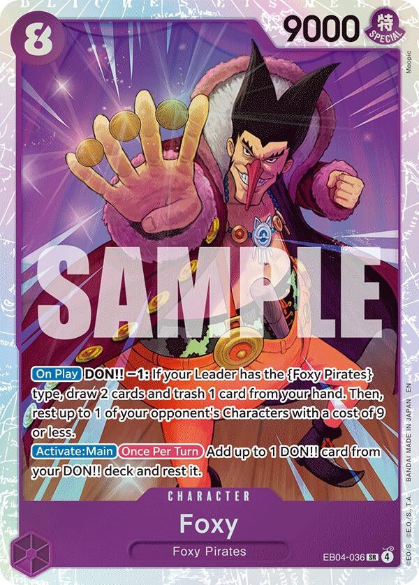 Image for Foxy (EB04-036) (The Azure Sea's Seven) (OP14) - One Piece Card Game