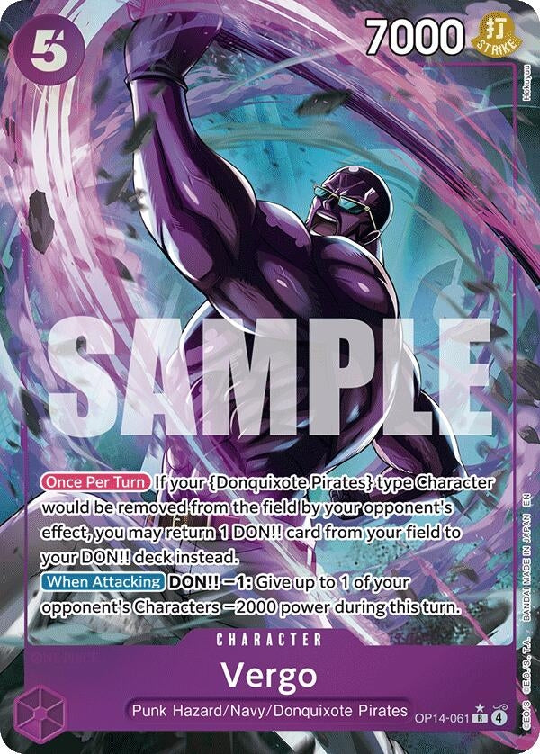 Image for Vergo (Alternate Art) (OP14-061) (The Azure Sea's Seven) (OP14) - One Piece Card Game