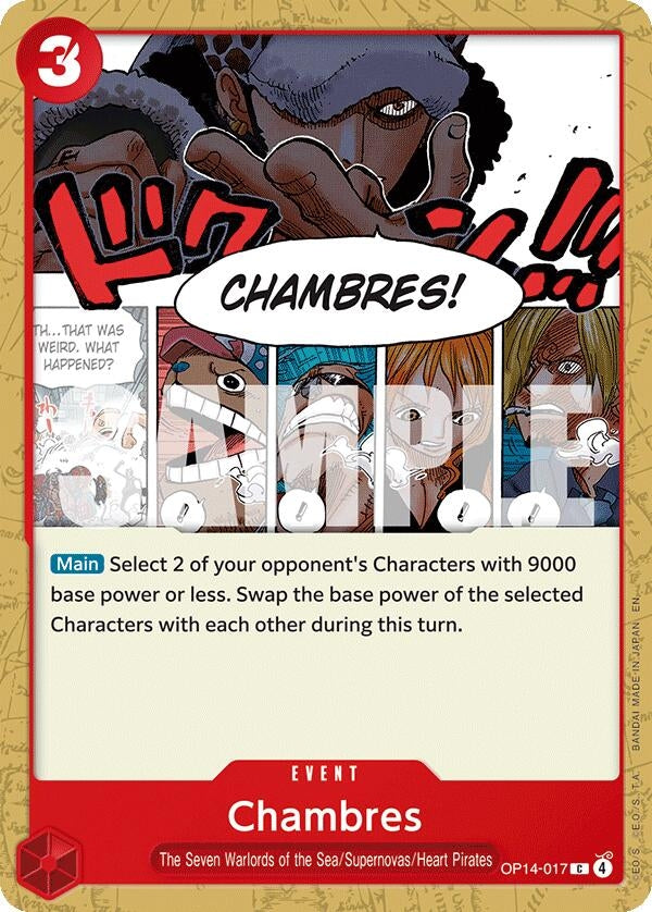 Image for Chambres (OP14-017) (The Azure Sea's Seven) (OP14) - One Piece Card Game