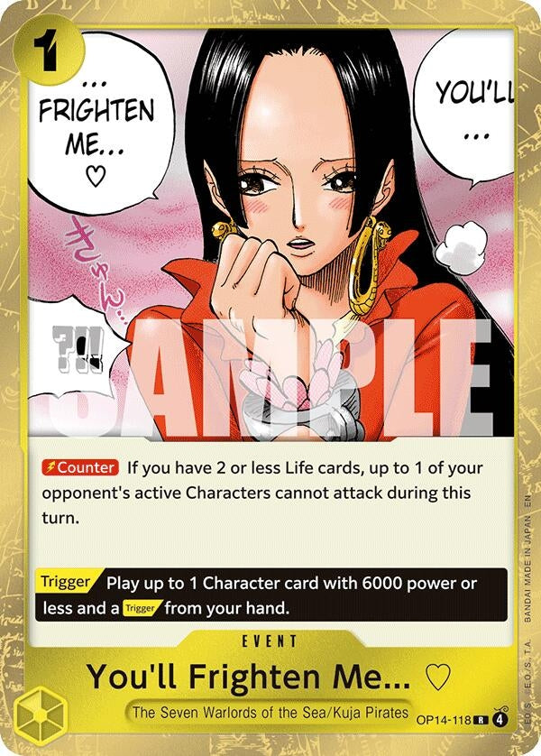 Image for You'll Frighten Me... (OP14-118) (The Azure Sea's Seven) (OP14) - One Piece Card Game