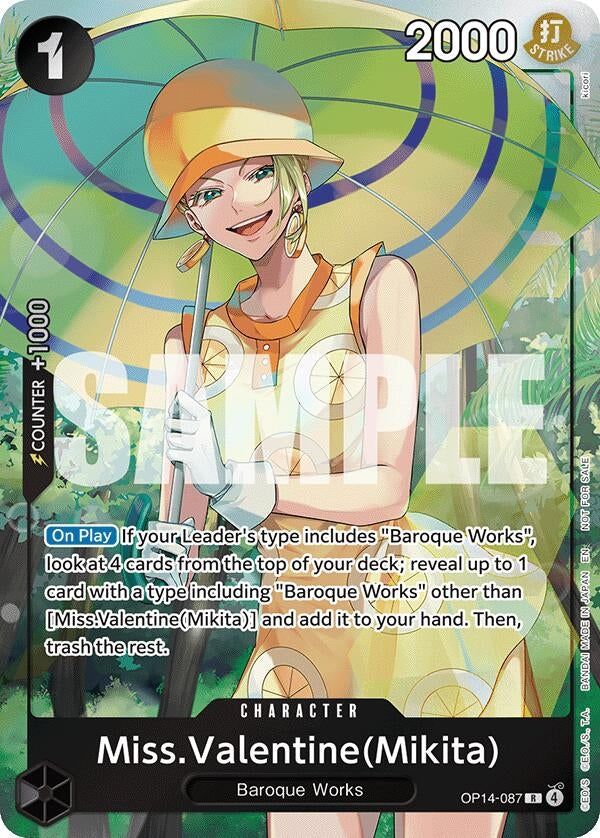 Image for Miss.Valentine(Mikita) (Dash Pack) (OP14-087) (The Azure Sea's Seven) (OP14) - One Piece Card Game