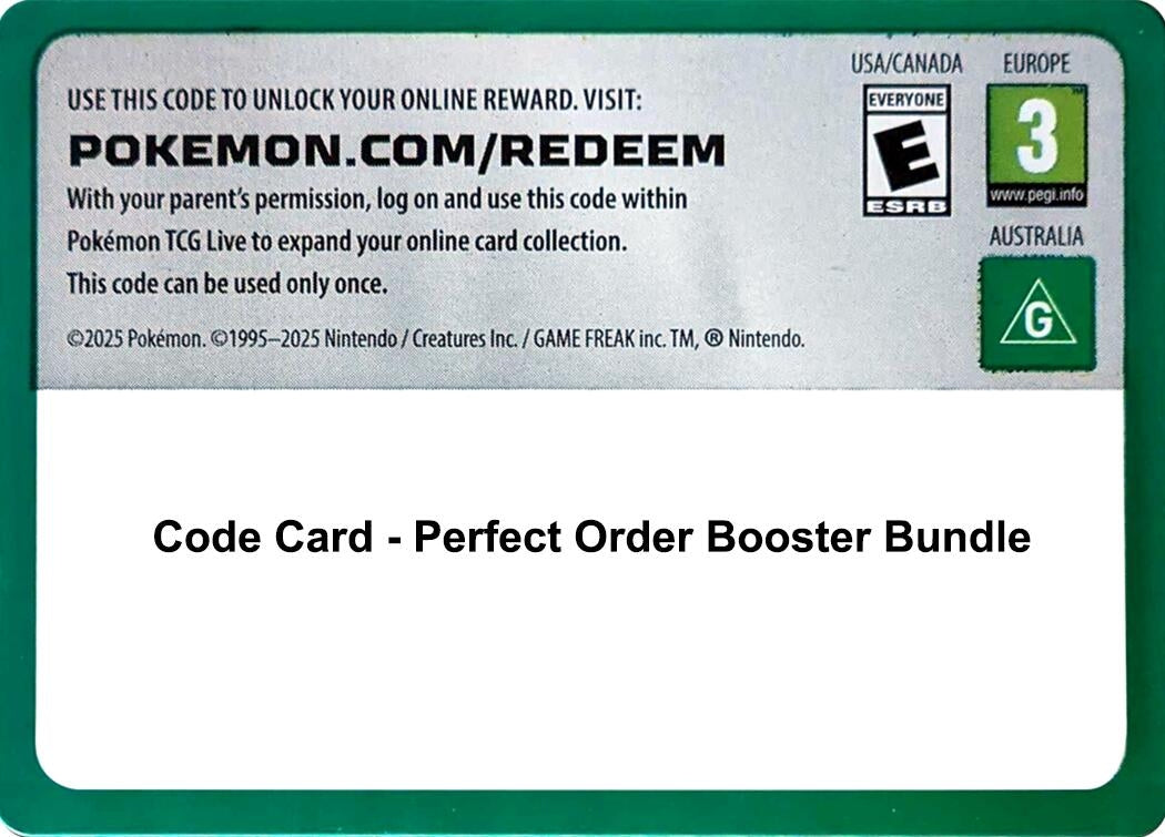 Image for Code Card - Perfect Order Booster Bundle (POR) - Pokemon