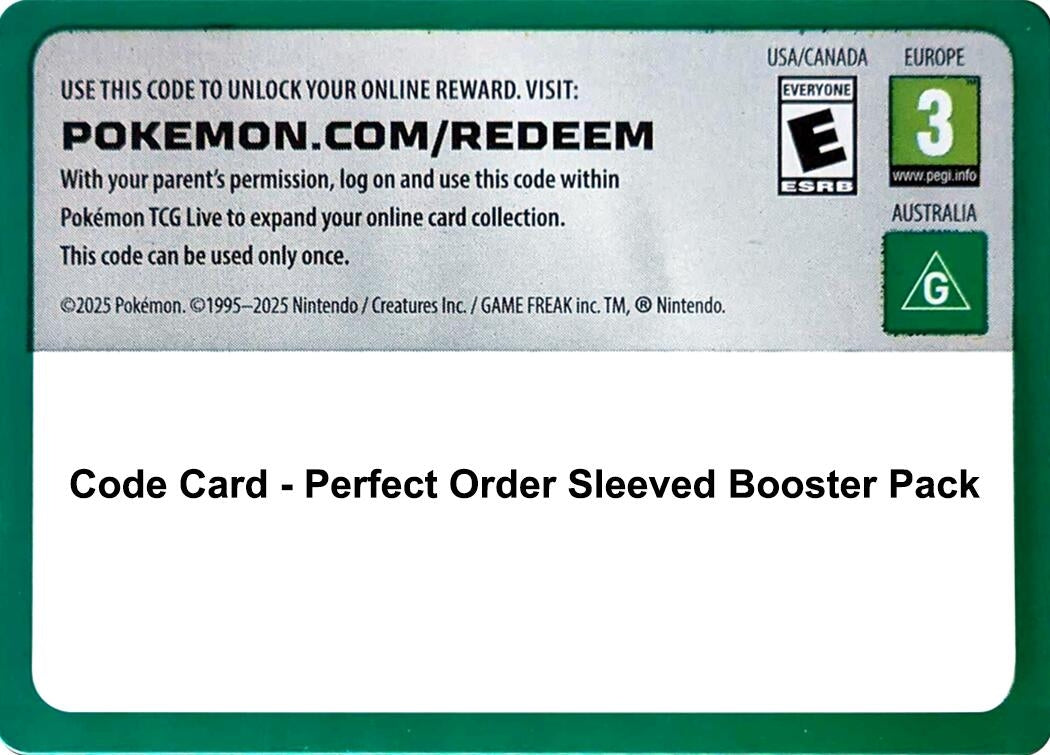 Image for Code Card - Perfect Order Sleeved Booster Pack (POR) - Pokemon