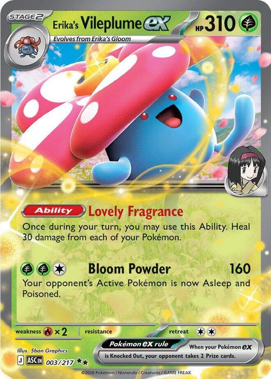 Image for Erika's Vileplume ex (003/217) (ASC) - Pokemon