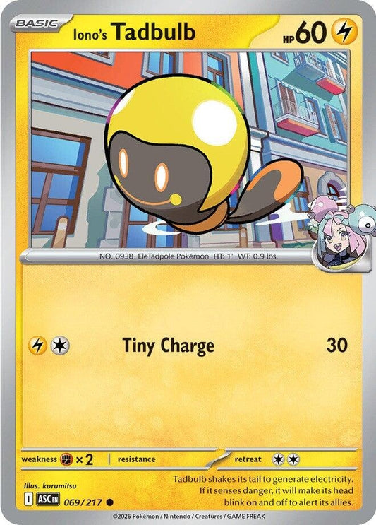 Image for Iono's Tadbulb (069/217) (ASC) - Pokemon