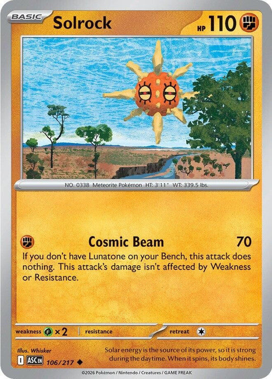 Image for Solrock (106/217) (ASC) - Pokemon
