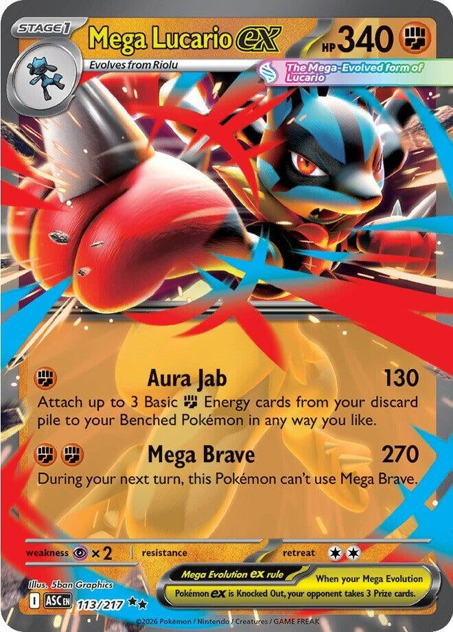 Image for Mega Lucario ex (113/217) (ASC) - Pokemon